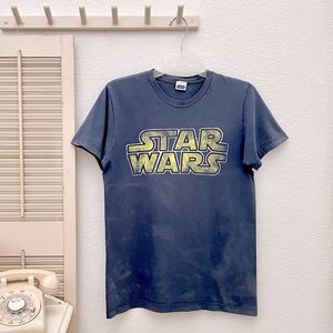 On the Verge of Vintage Star Wars Faded Tee with Natural Distressing Sm …